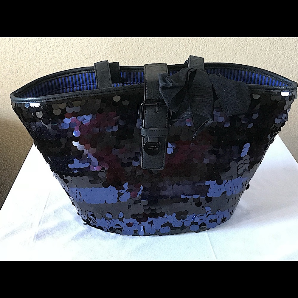 Juicy Couture Sequined Straw Beach Tote